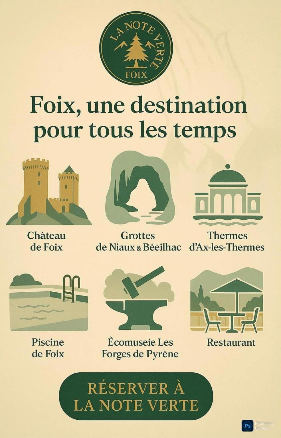 La Note Verte - Parking Gratuit Devant L'Entree Foix Extérieur photo